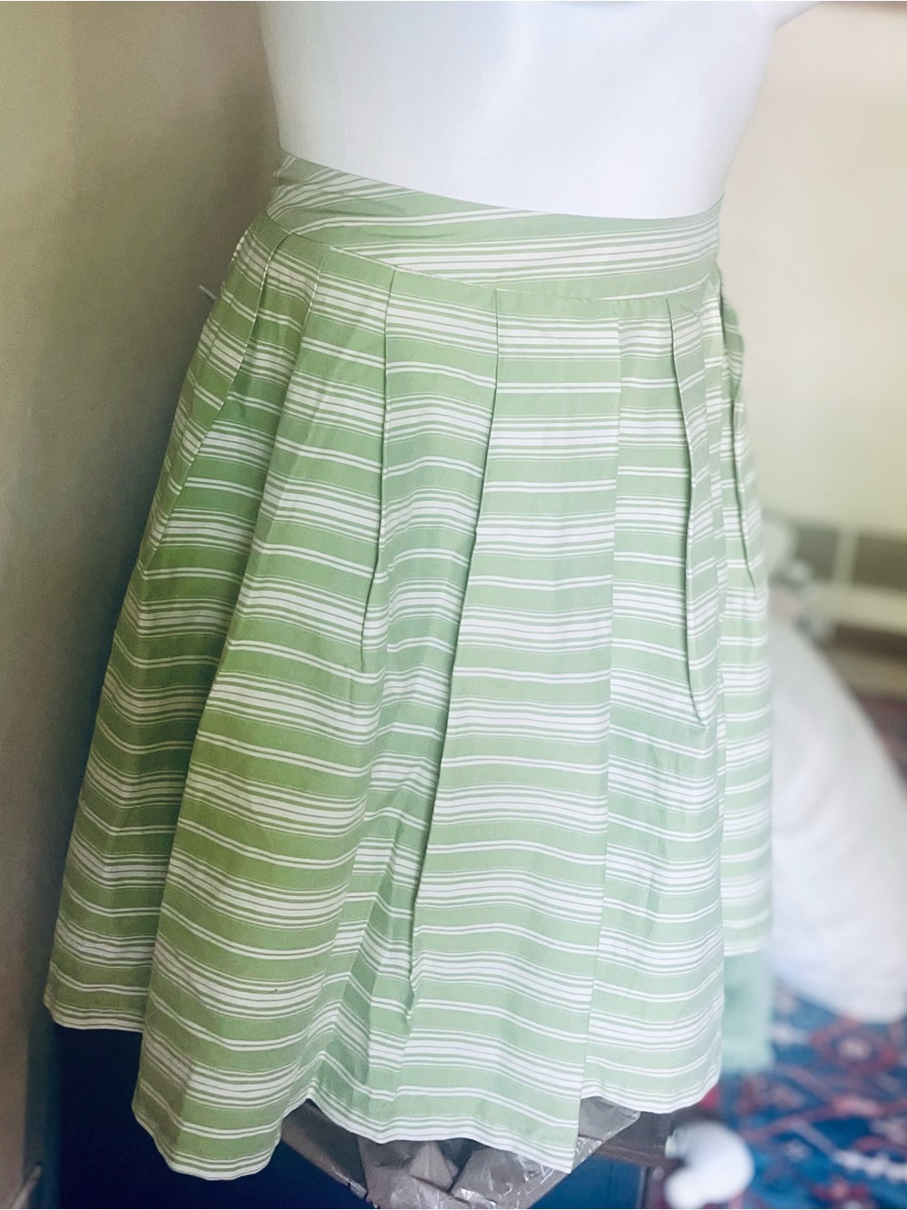 Le Poeme Firenze Made in Italy Cotton striped Circle Skirt woman medium